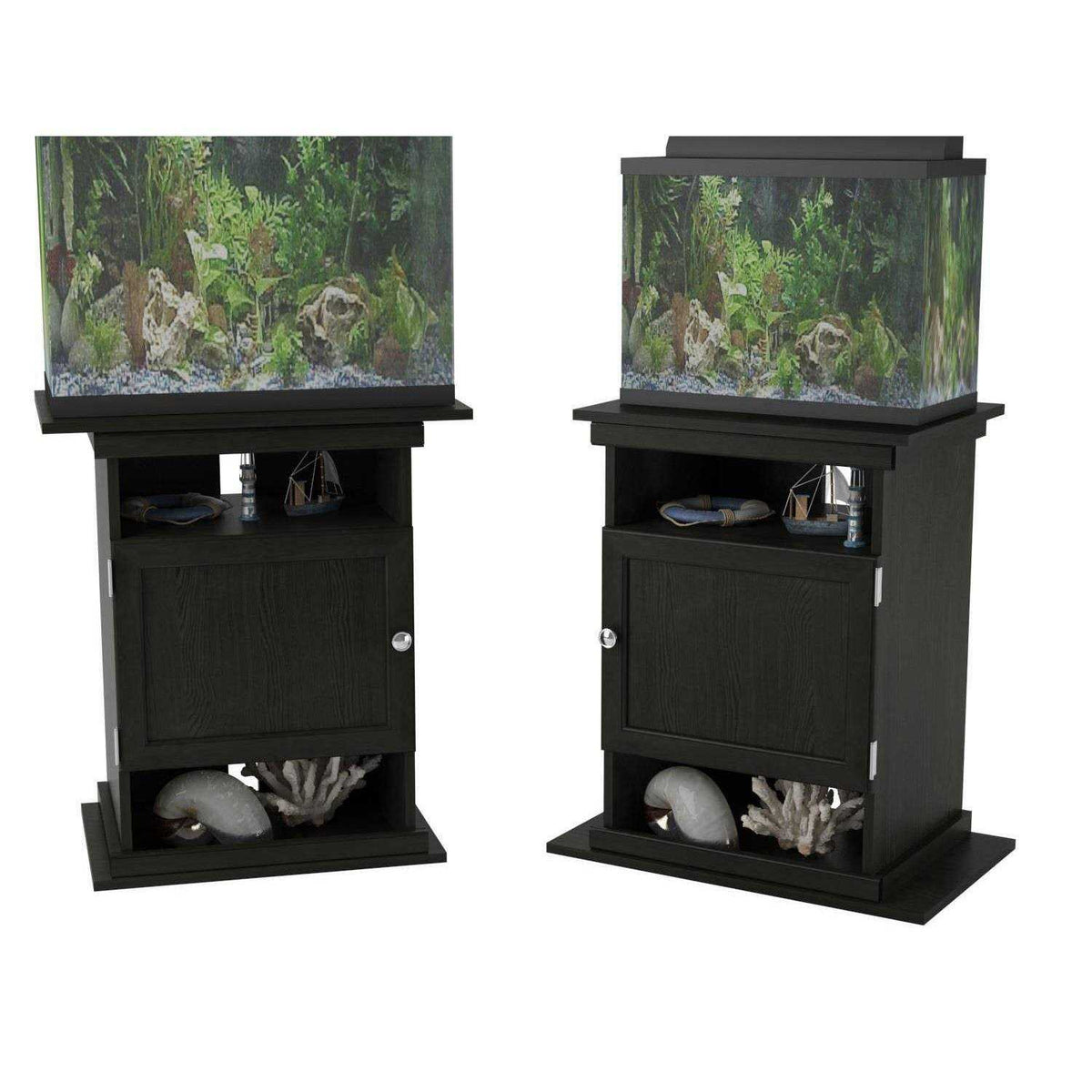 Black Aquarium Stand with Storage Y175
