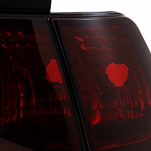 Dark Red Tail Lights Brake Lamps Left + Right Side Replacement Pair U23778