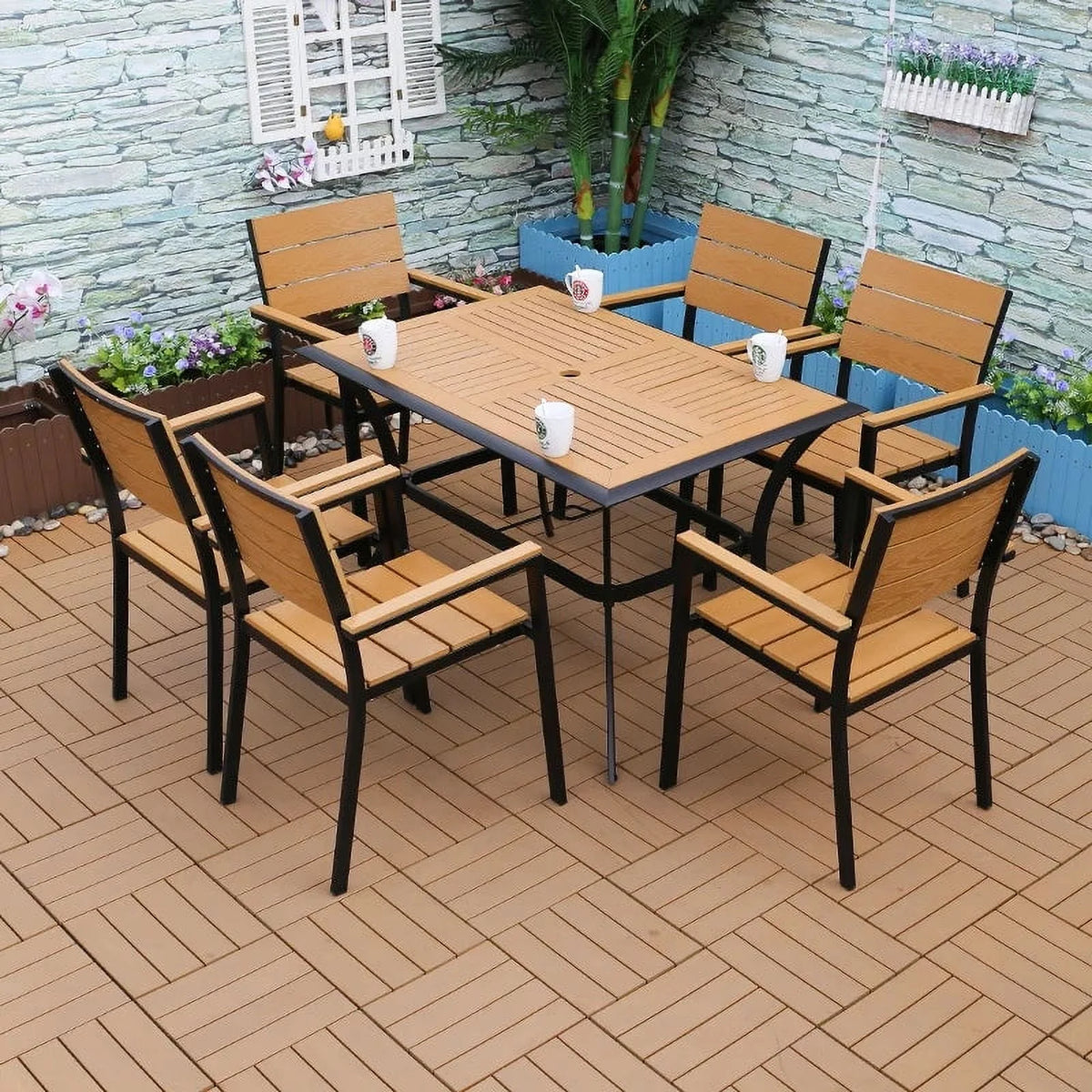 Garden Patio Coffee Table and Chairs E12571