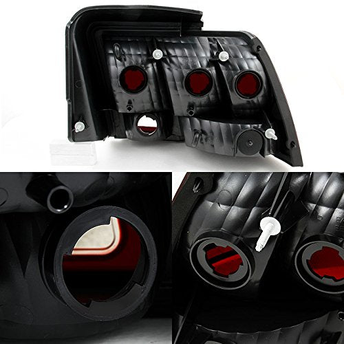 Dark Red Tail Lights Brake Lamps Left + Right Side Replacement Pair U23778
