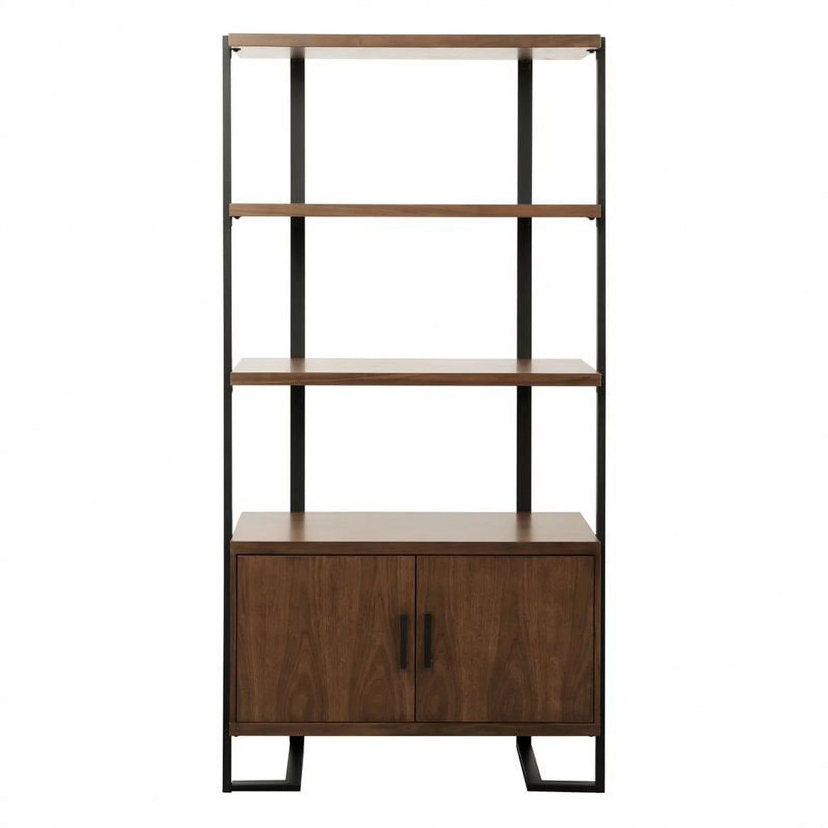 Mid-Century Metal & Wood Bookcase D8485