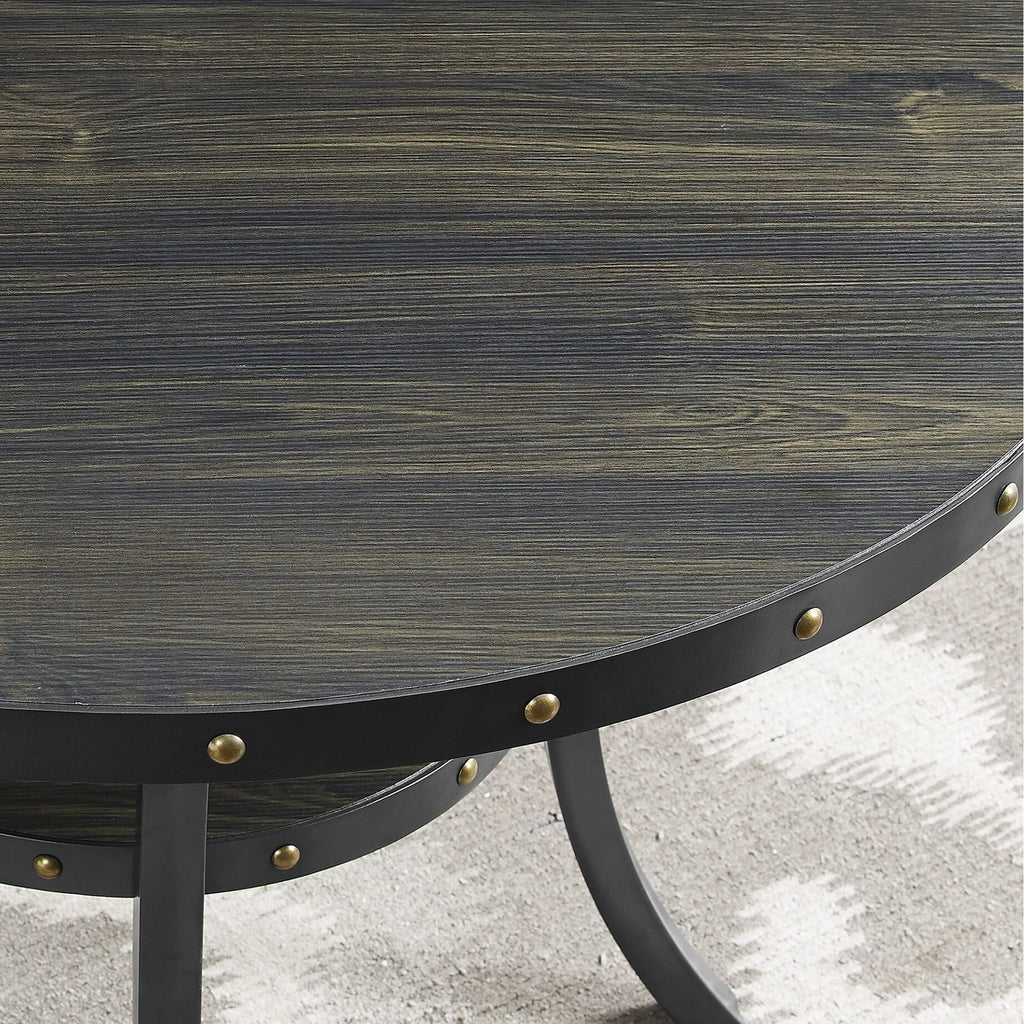 Round 36" Espresso Finish Bar Table C357