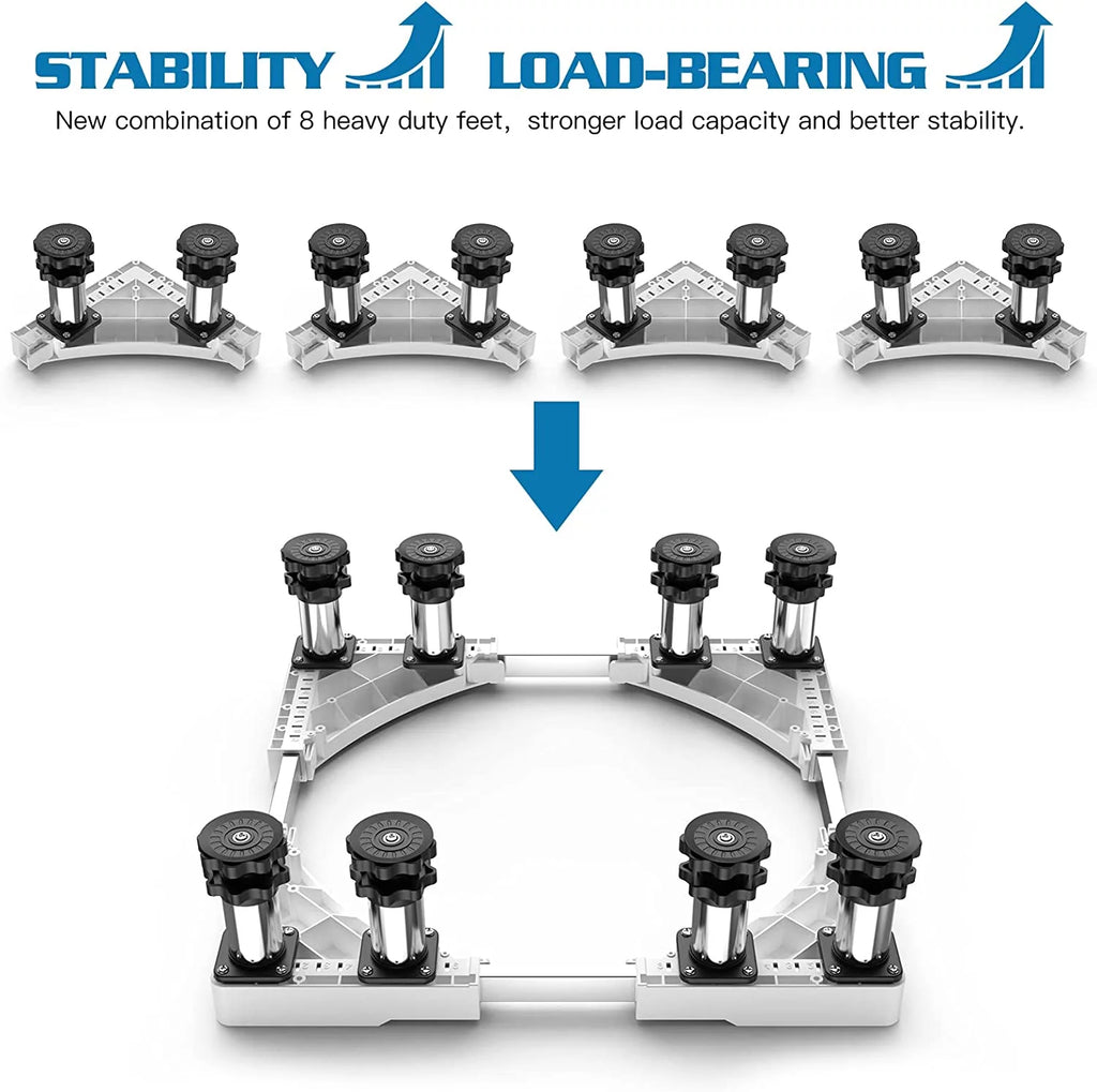 Adjustable Mini Fridge Stand 8 Heavy Duty Feet O792