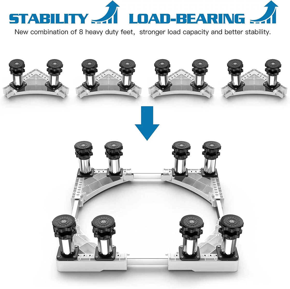 Adjustable Mini Fridge Stand 8 Heavy Duty Feet O792
