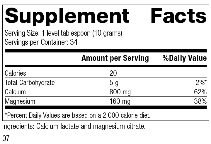 Calcium Lactate Powder, 12 oz (340 g) V30626