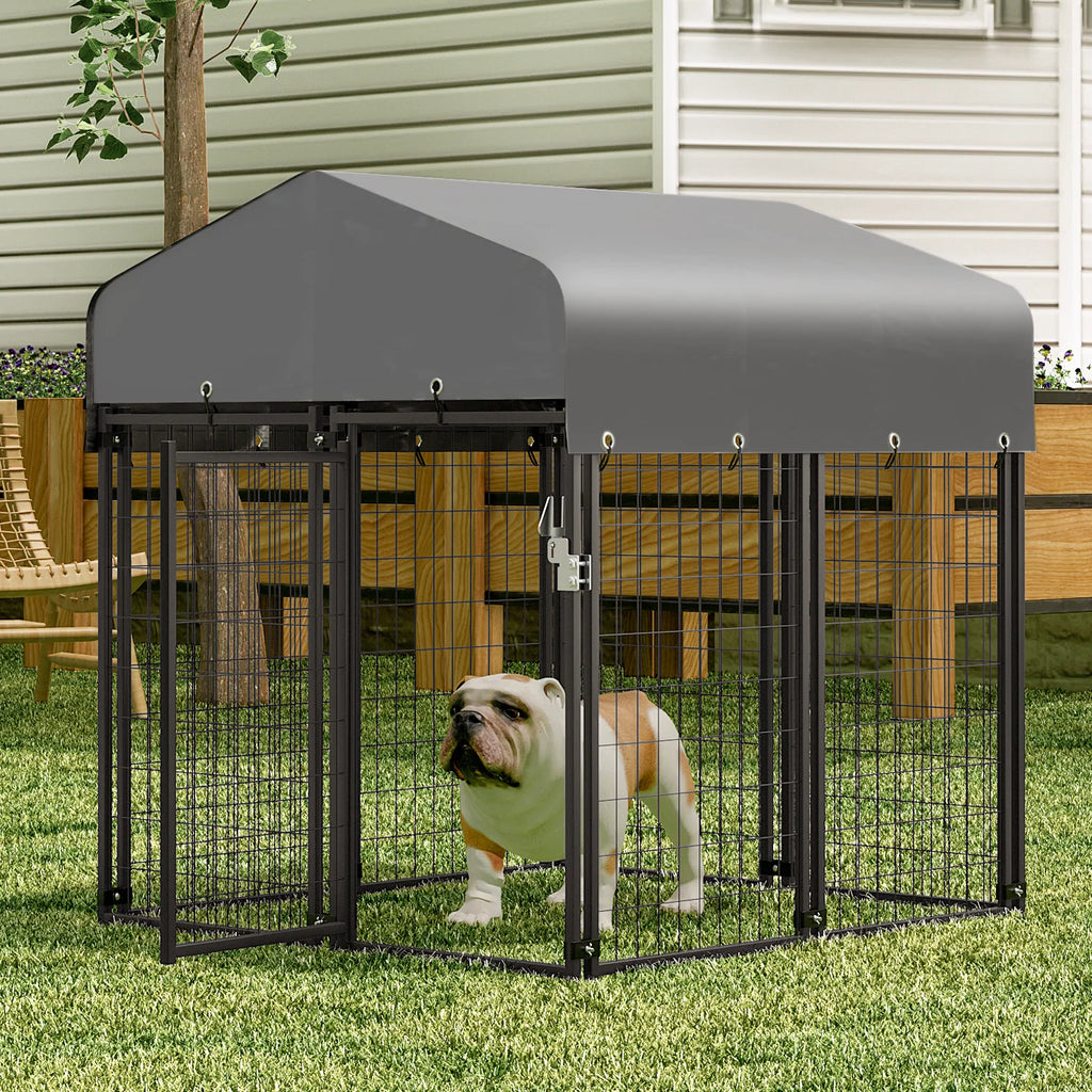 4ft x 4.25ft x 4.5ft 8 Panel Outdoor Dog Kennel E574