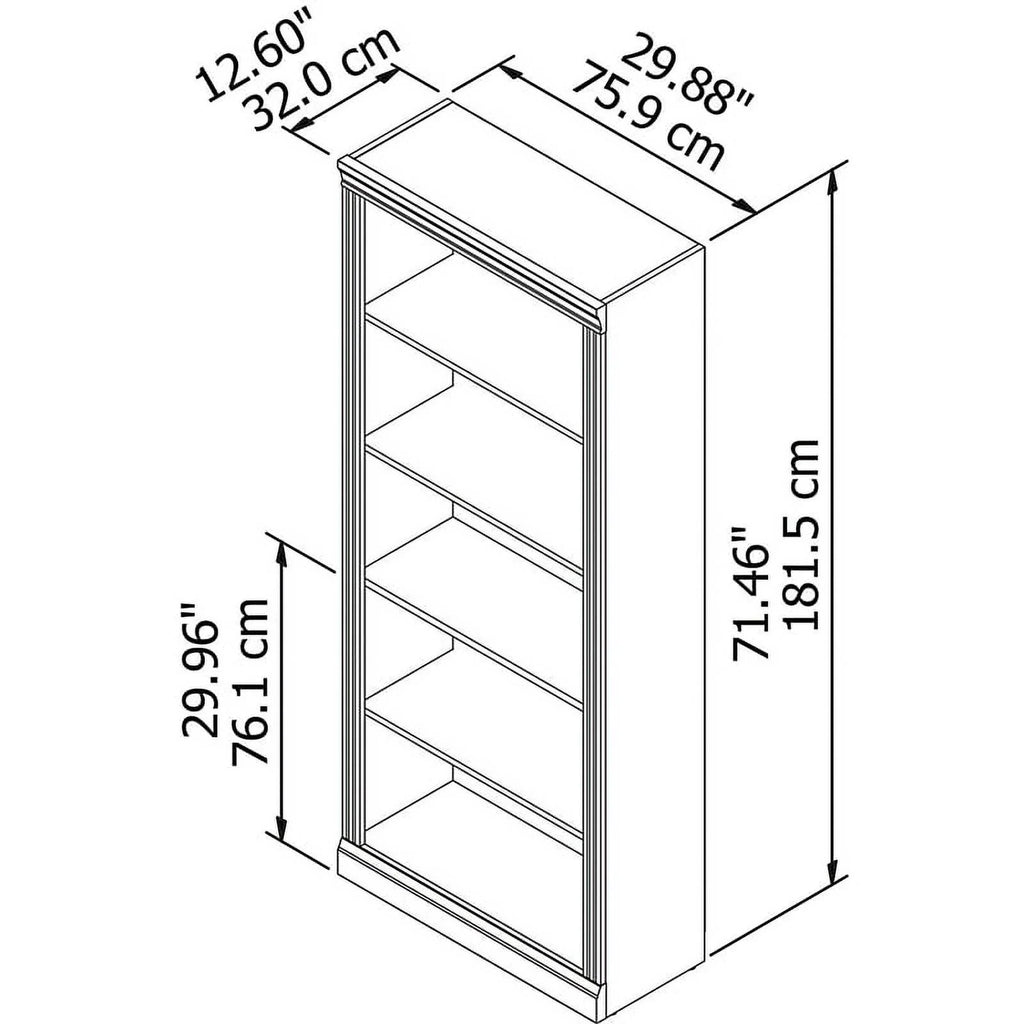 5 Shelf Engineered Wood Bookcase Set of 2 P596