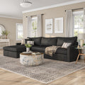 Charcoal L-Shaped Sectional Sofa Set N766