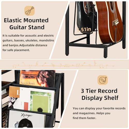 3 Tier Record Player Stand with Storage D20019