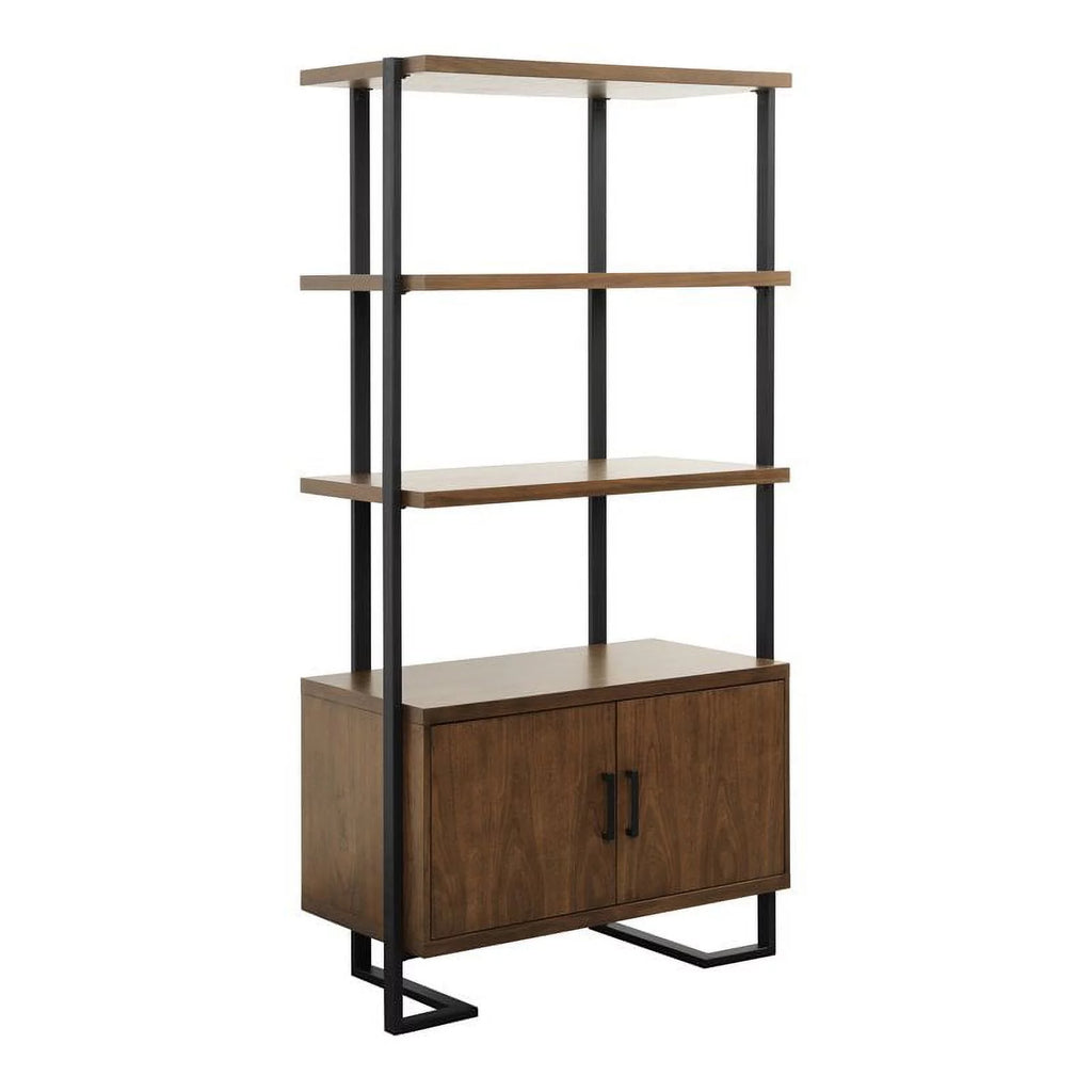 Mid-Century Metal & Wood Bookcase D8485