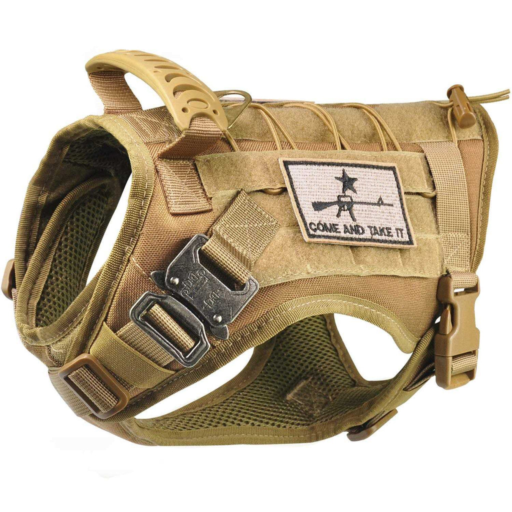 Tactical Service Dog Vest Harness with Rubber Handle I49948