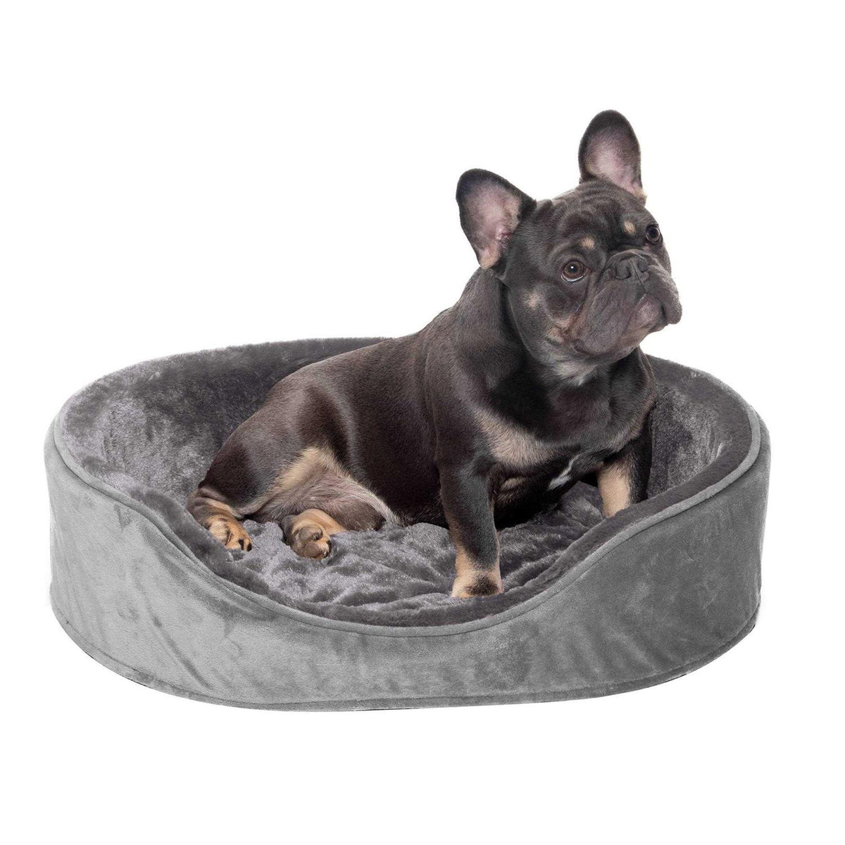 Plush Velvet Oval Dog Bed A574