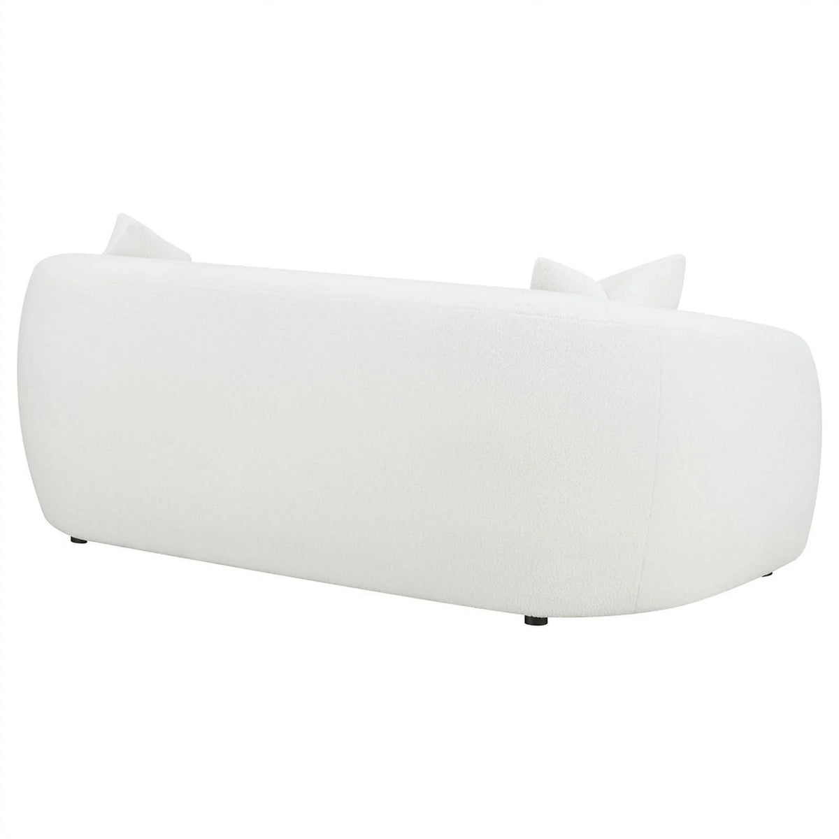 White Fabric Upholstered Sofa U1886