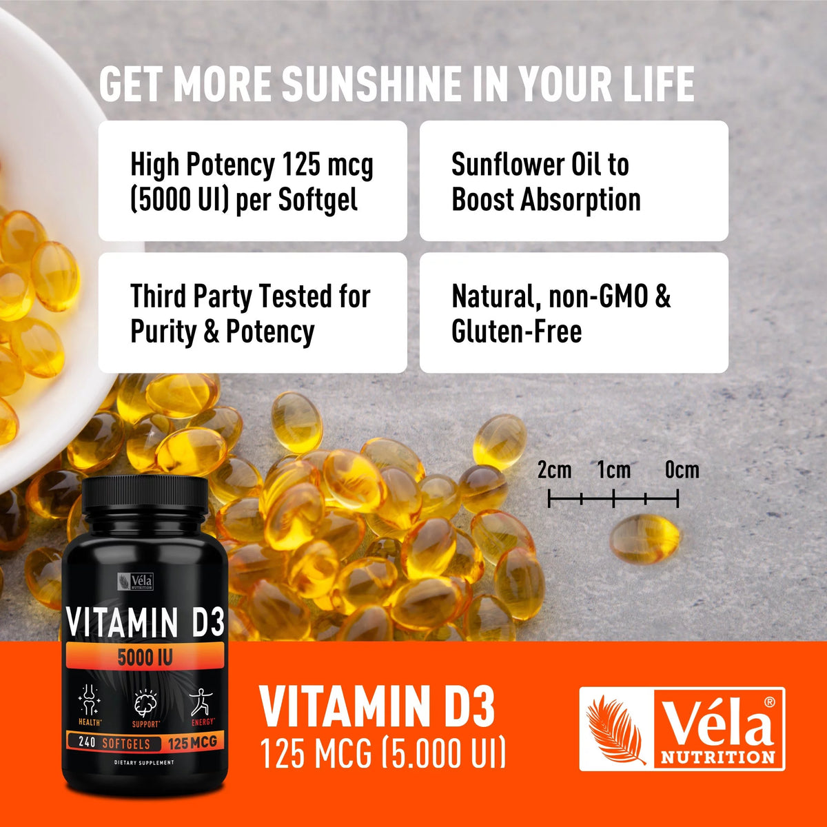 Vitamin D3 Softgels 5000IU J965291