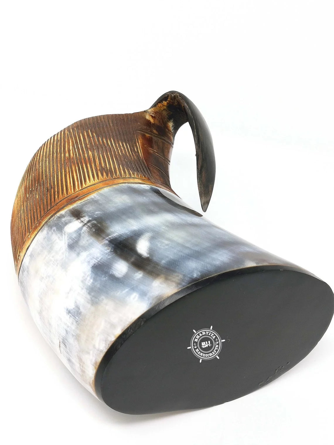 Glass Viking Drinking Horn Mug Tankard 40 oz N27057