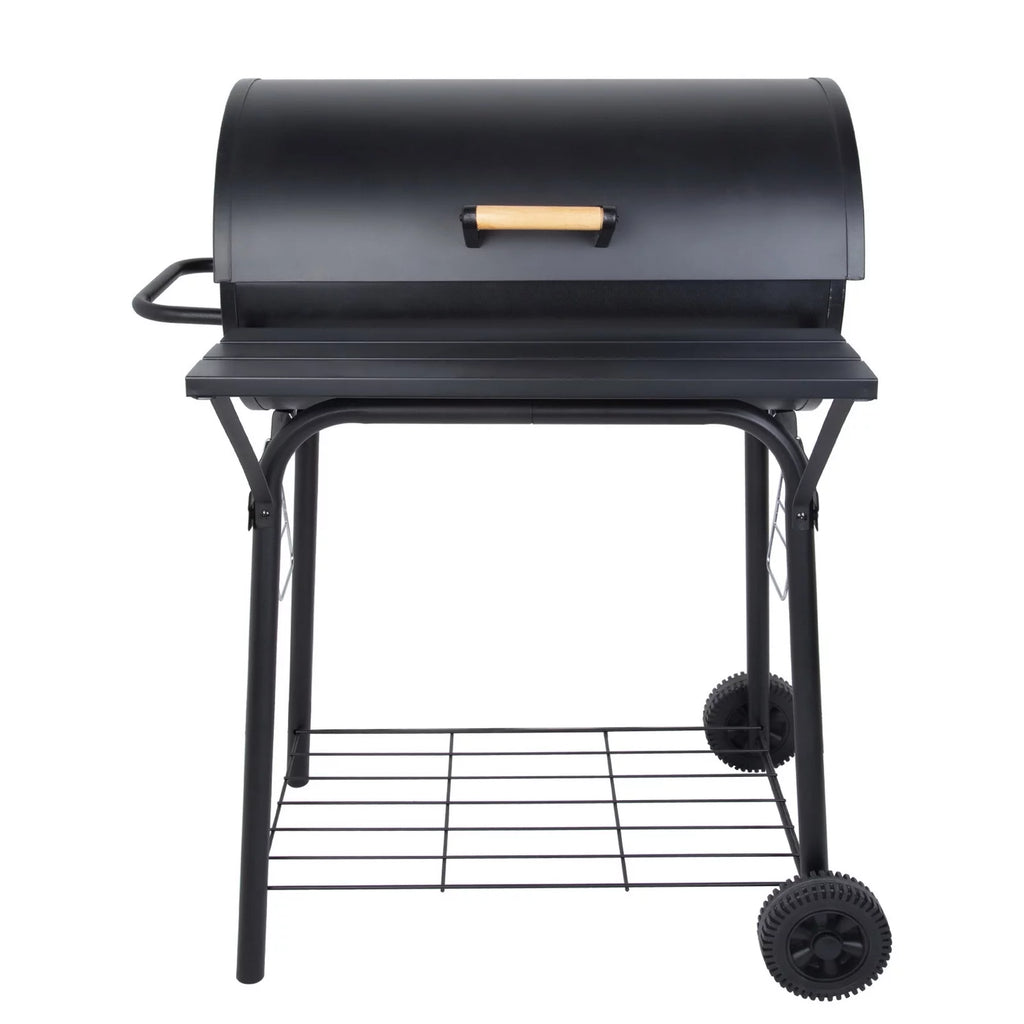 Portable Barrel Charcoal BBQ Grill with Front Shelf X5103