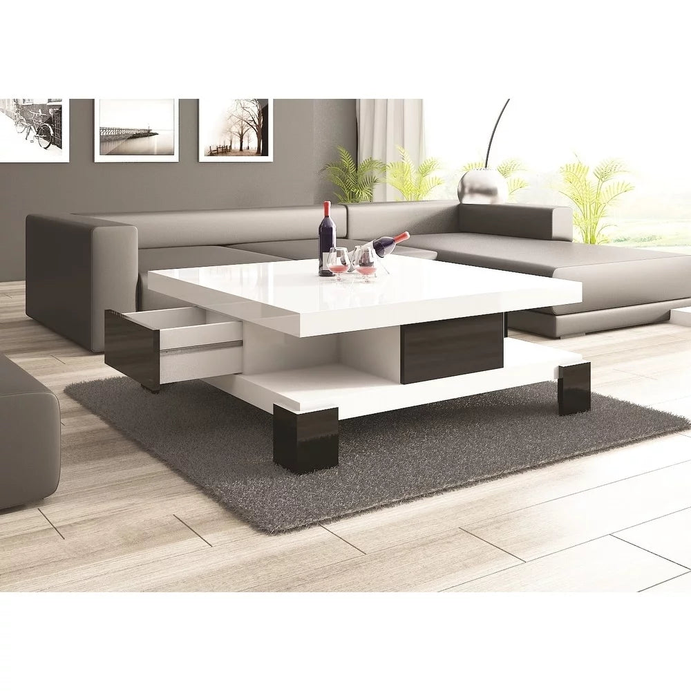 Two-tone Coffee Table Brown/White Matte F776