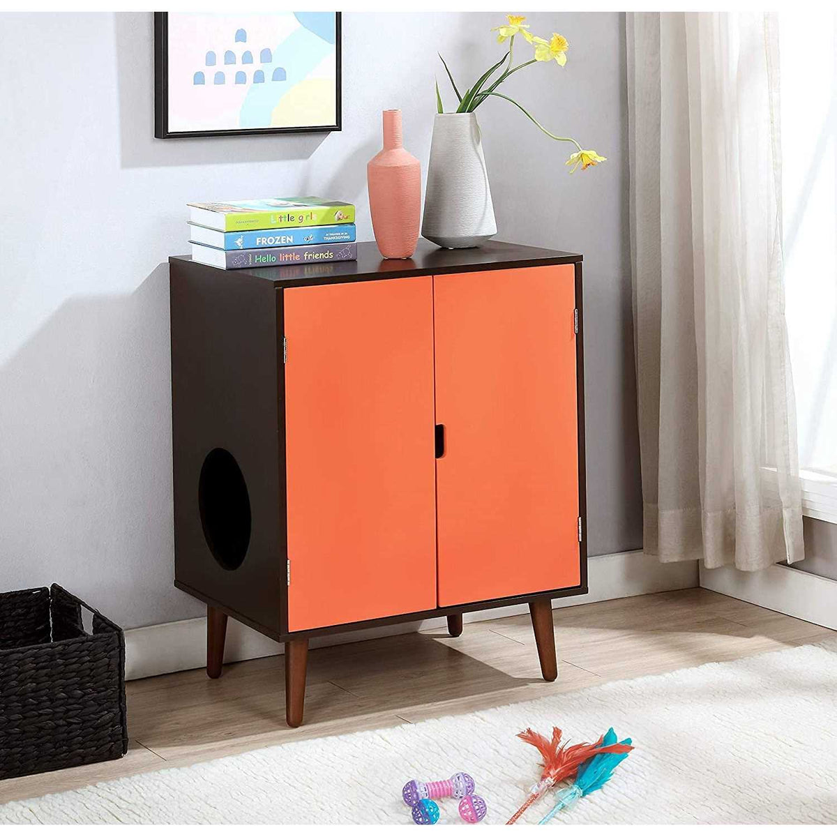Cat Furniture Cat Enclosure Hide-Away Cabinet D8766