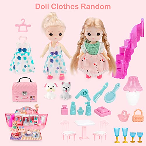 Portable Dollhouse with Furniture & Figures B641121
