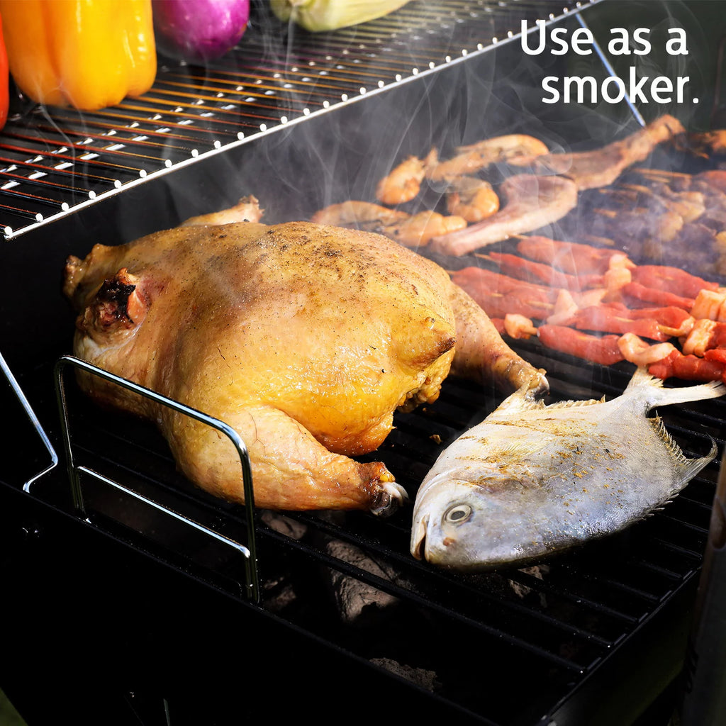 Portable Barrel Charcoal BBQ Grill with Front Shelf X5103