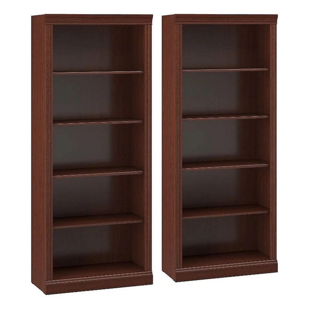 5 Shelf Engineered Wood Bookcase Set of 2 P596