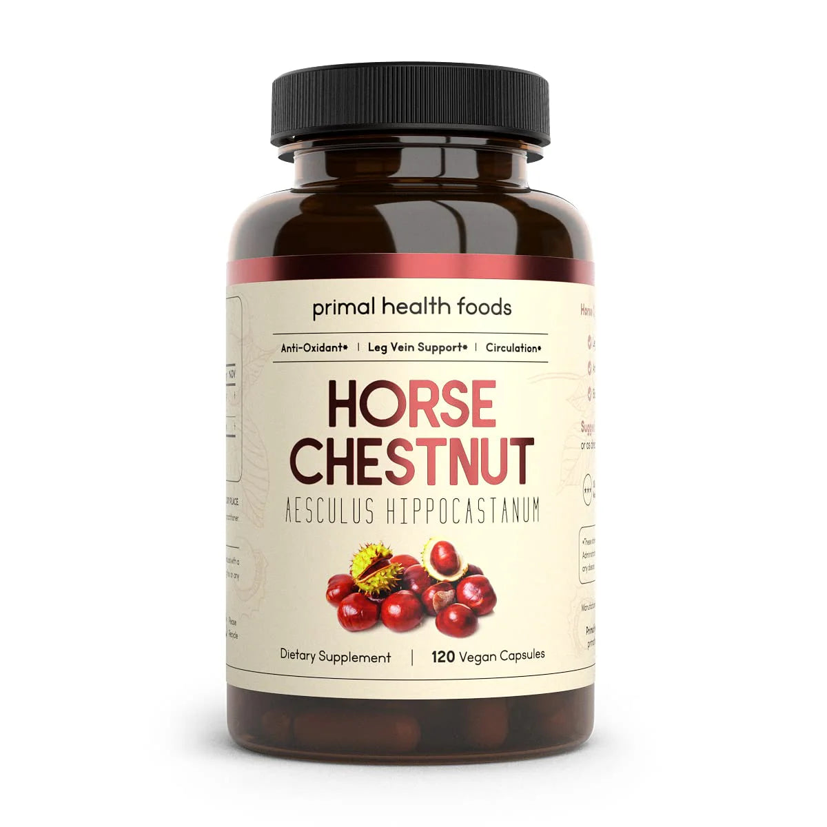 Organic Horse Chestnut Capsules 1000 mg 60 Servings Vegetarian Non-GMO Z389809