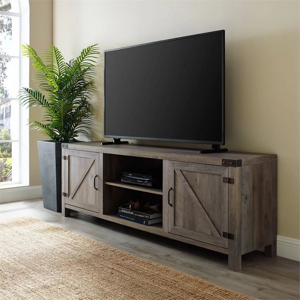 4 Piece TV Stand Coffee Table and 2 End Tables in Gray L229292