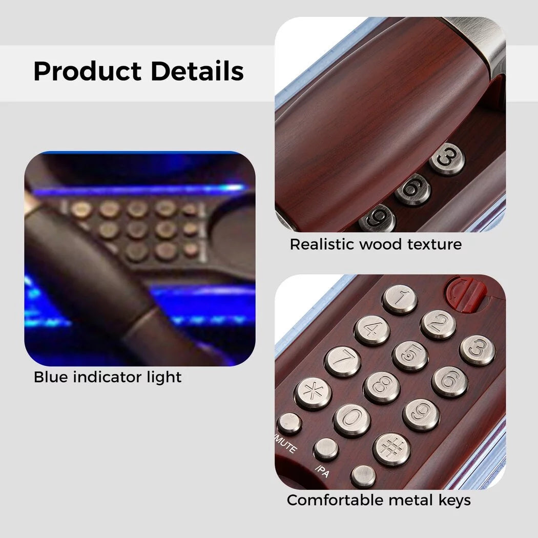 Corded Wall-Mounted Telephone with Redial V3201