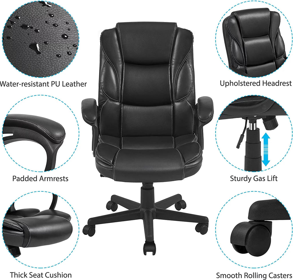 High Back Wide Seat PU Leather Office Chair O518691