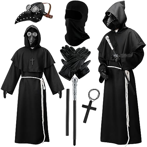 8 Pcs Plague Doctor Mask Costumes Set K642
