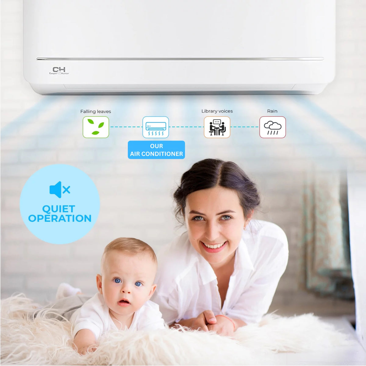 6000 BTU 115V Wall Mounted Mini Split Heat Pump Air Conditioner F847991