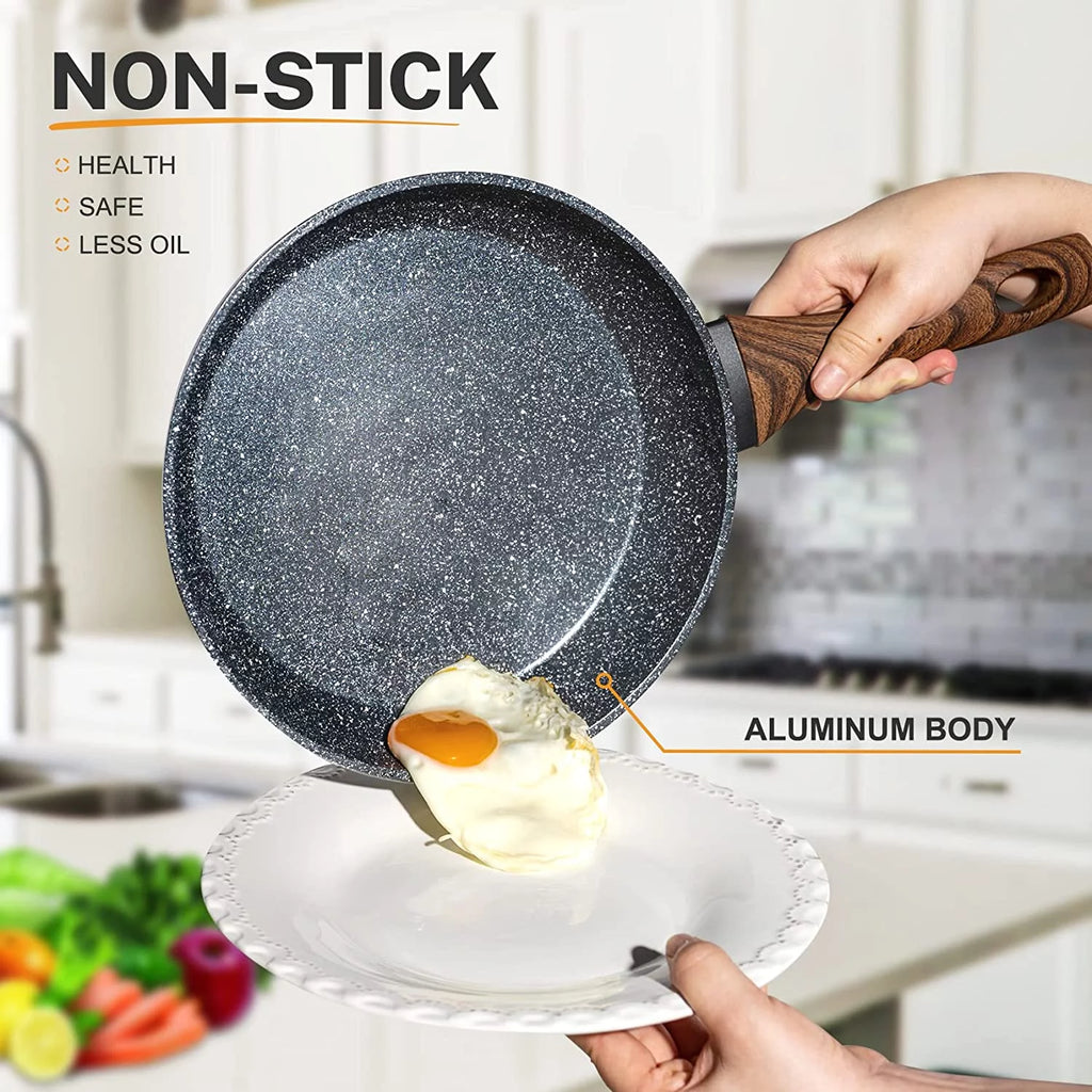 Non Stick Granite 8 Pieces Induction Cookware Set W2538
