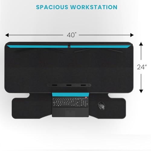 32" Black Electric Standing Desk Converter M41010