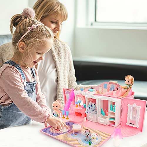 Portable Dollhouse with Furniture & Figures B641121