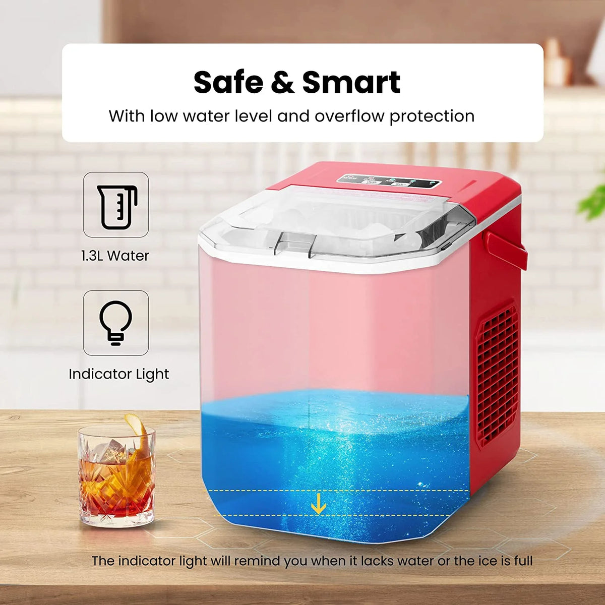 Portable Countertop Ice Maker with Scoop V963698