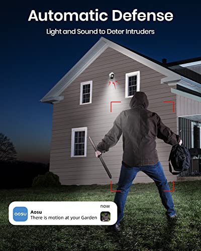 Outdoor Wireless Security Cameras 4-Cam-Kit 2K Color Night Vision X40641