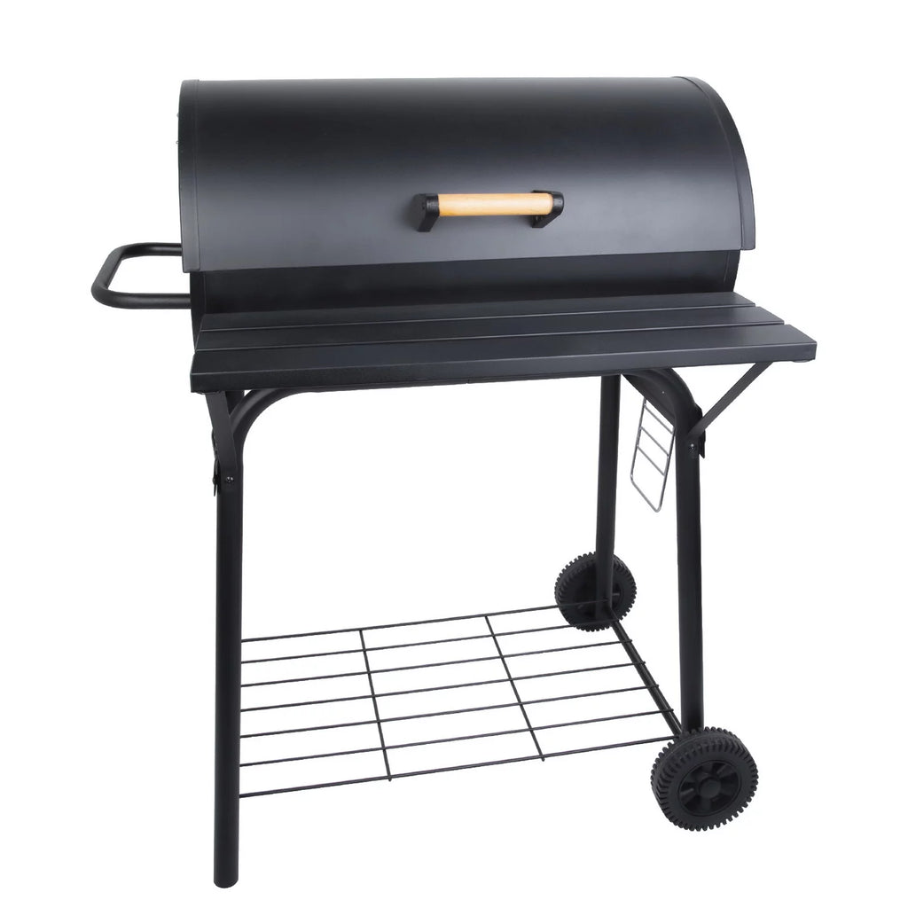 Portable Barrel Charcoal BBQ Grill with Front Shelf X5103