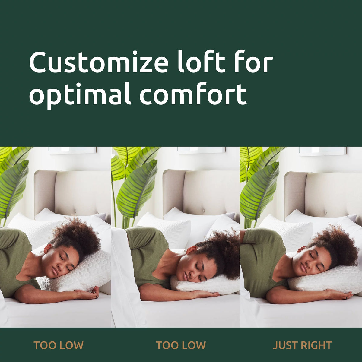 King 2 Pack Shredded Foam Bed Pillow Q537