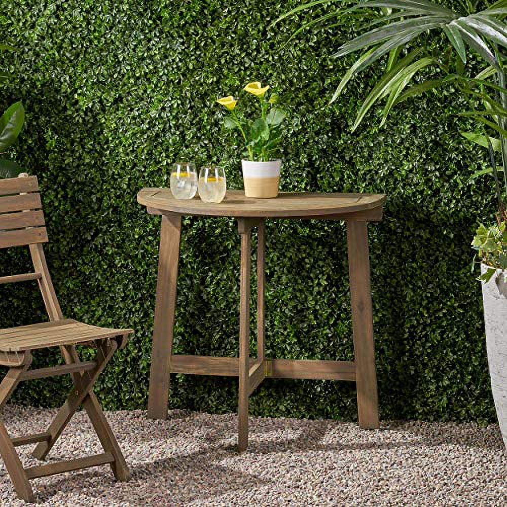 Gray Folding Acacia Wood Bistro Table M278170