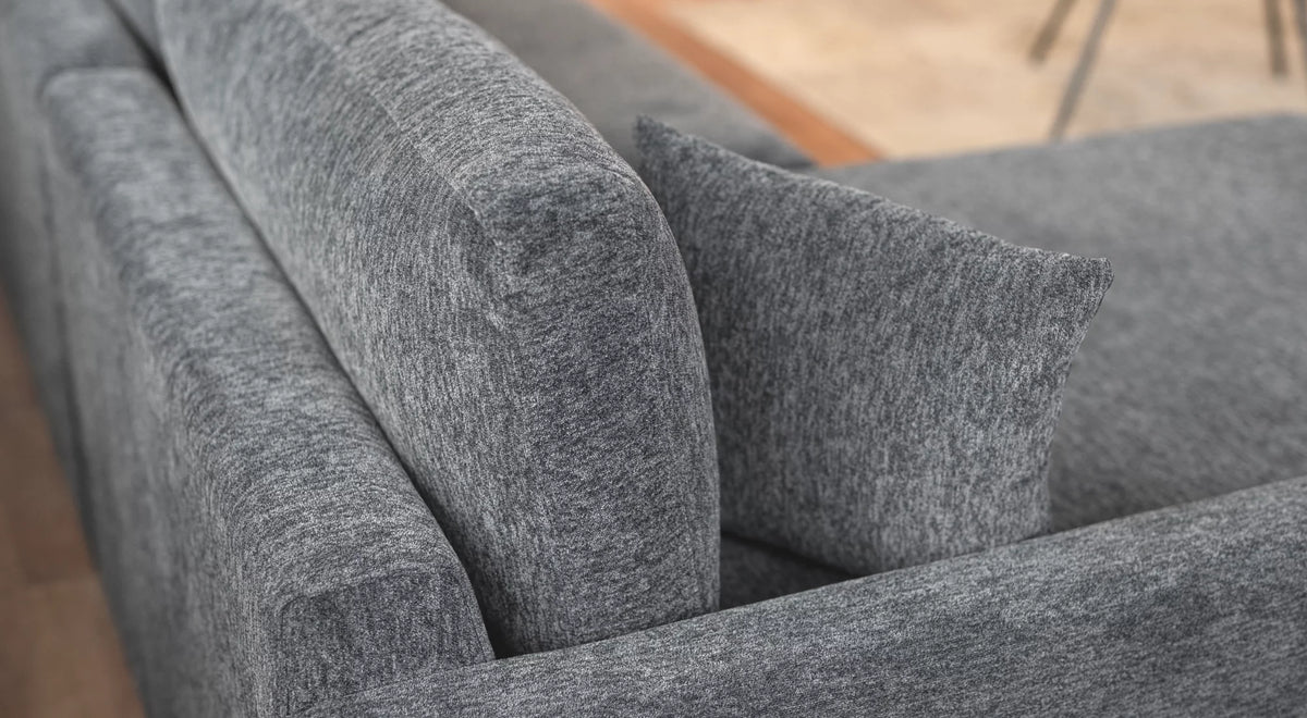 Charcoal L-Shaped Sectional Sofa Set N766