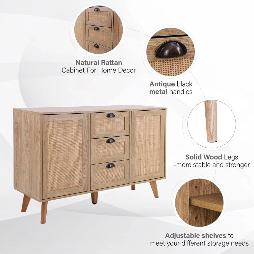 Farmhouse Buffet Sideboard with 3 Drawers and 2 Doors E8393