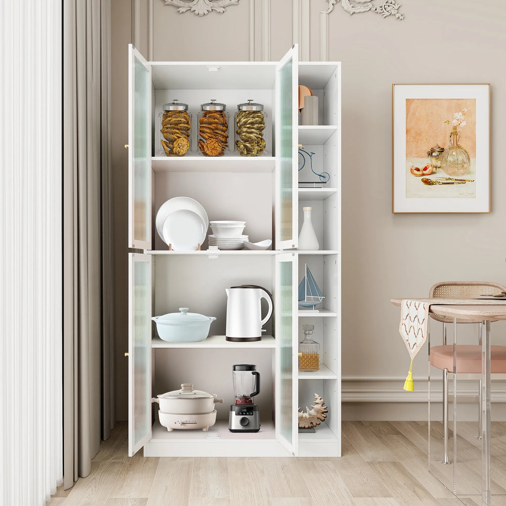 White Kitchen Storage Cabinet B913