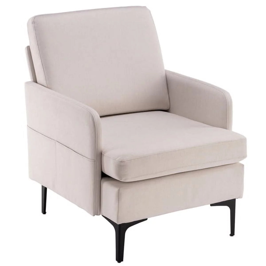 Beige Lounge Accent Chair F71189