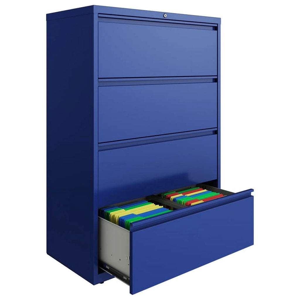 36" Metal Lateral File Cabinet with 4 Drawers E19874