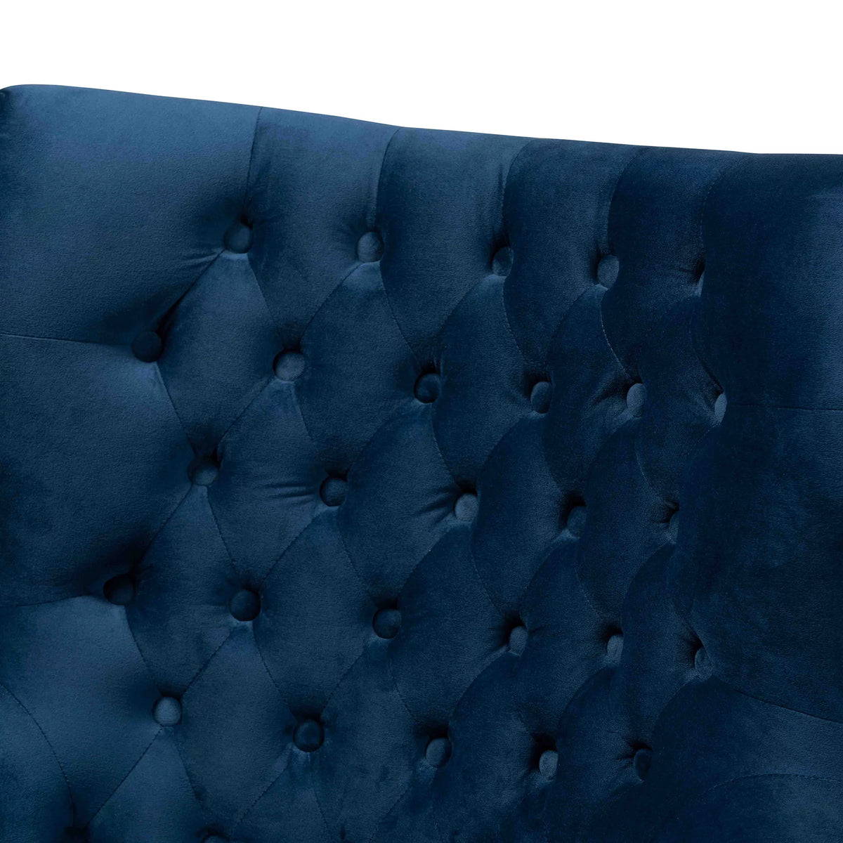 Navy Blue and Gold Wingback Chair M87652