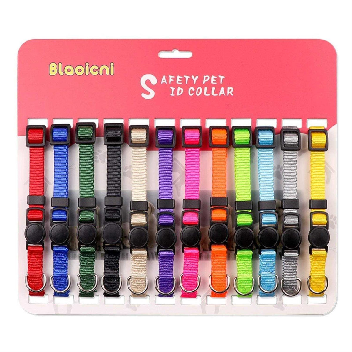Soft Nylon Adjustable Breakaway Puppy ID Collar 14PCS M144562