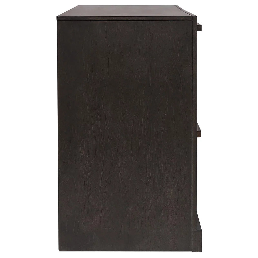 Black and Walnut 4-drawer Dresser L3131
