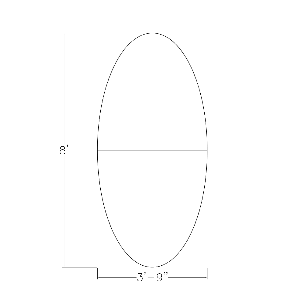 8X4 Oval Conference Table with Power Modules Z652689
