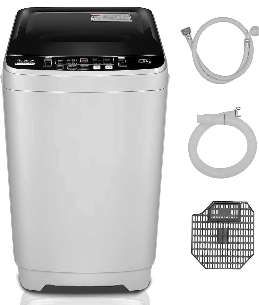 Compact 17.6lbs Capacity 1.9 Cu.ft Portable Washer with LED Display and Faucet Adapter Z234326