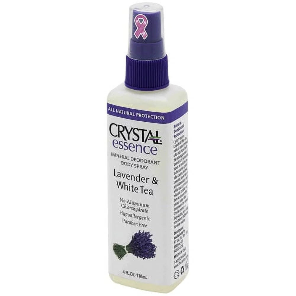 Lavender White Tea Mineral Deodorant Body Spray, 4 Oz, 6 Pack Q9293